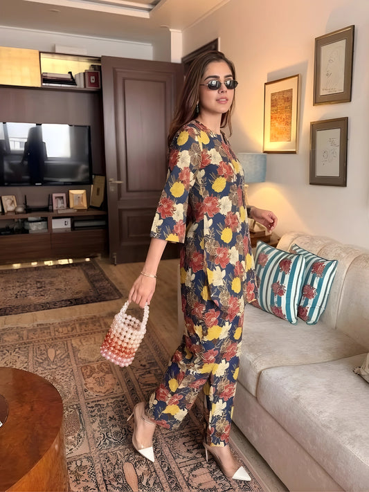 Midnight Navy Floral Co-Ord Set