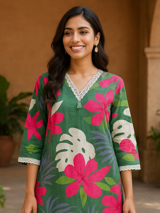 Green Floral Co-Ord Set