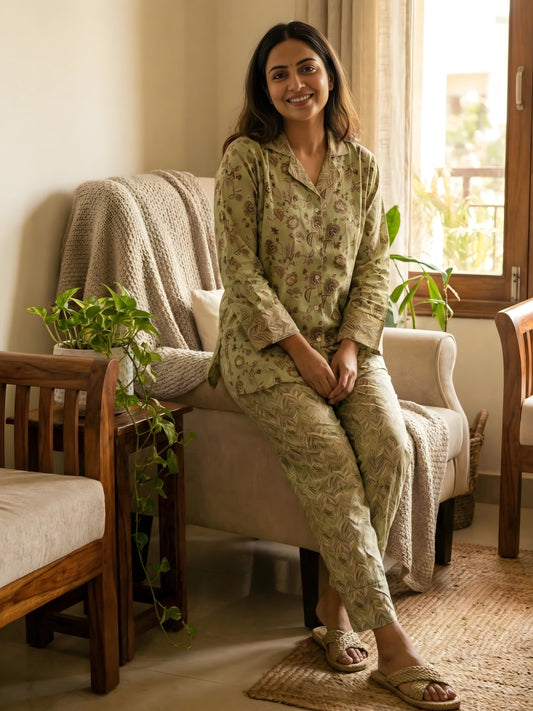 Sage Green Floral Co-Ord Set