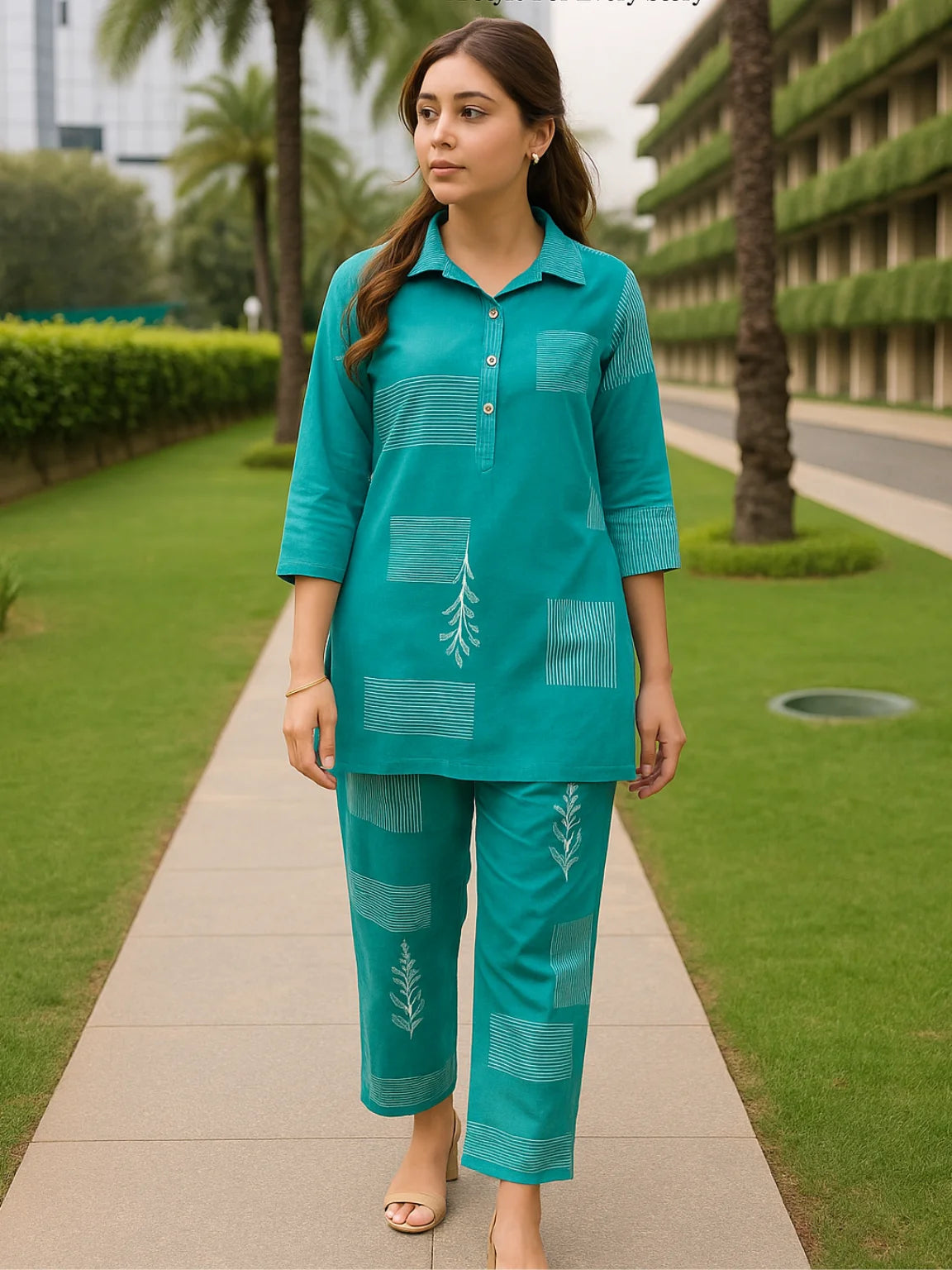 Teal Terra co-ord Set
