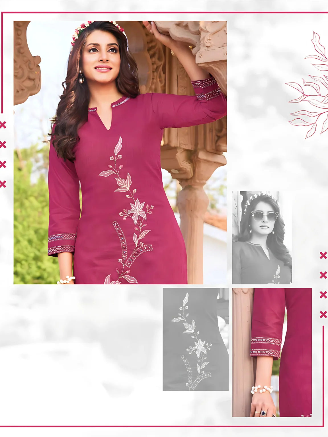 Crimson Charm Kurti