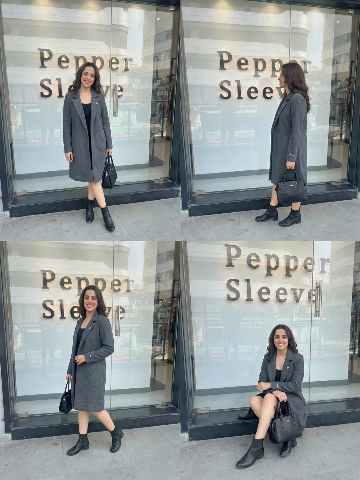 Classic Charcoal Grey Long Coat