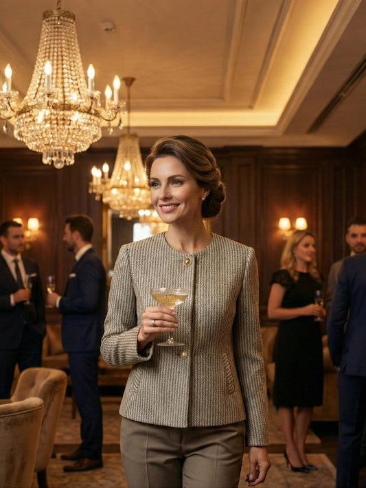 Dusty Pink Woolen Blazer Coat