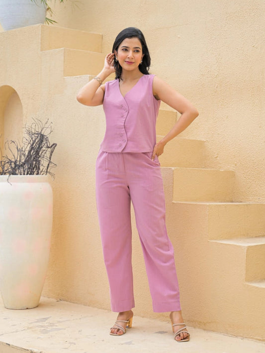 Lilac Sleeveless Co-Ord Set