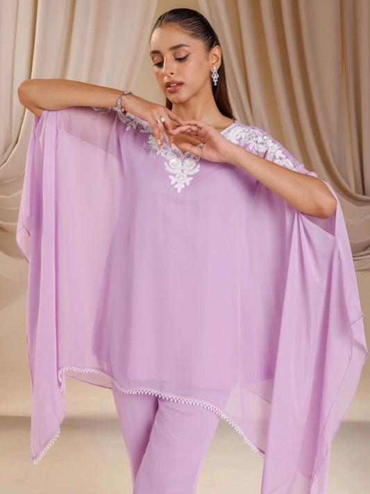 Lavender Embroidered Co-ord Set