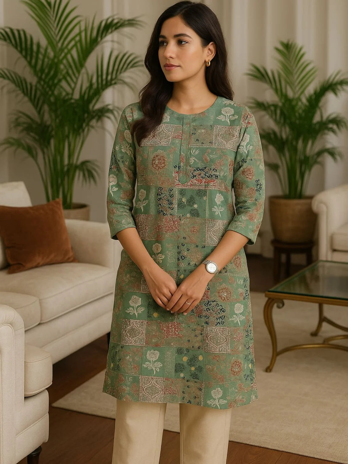 Sage Bloom Kurta