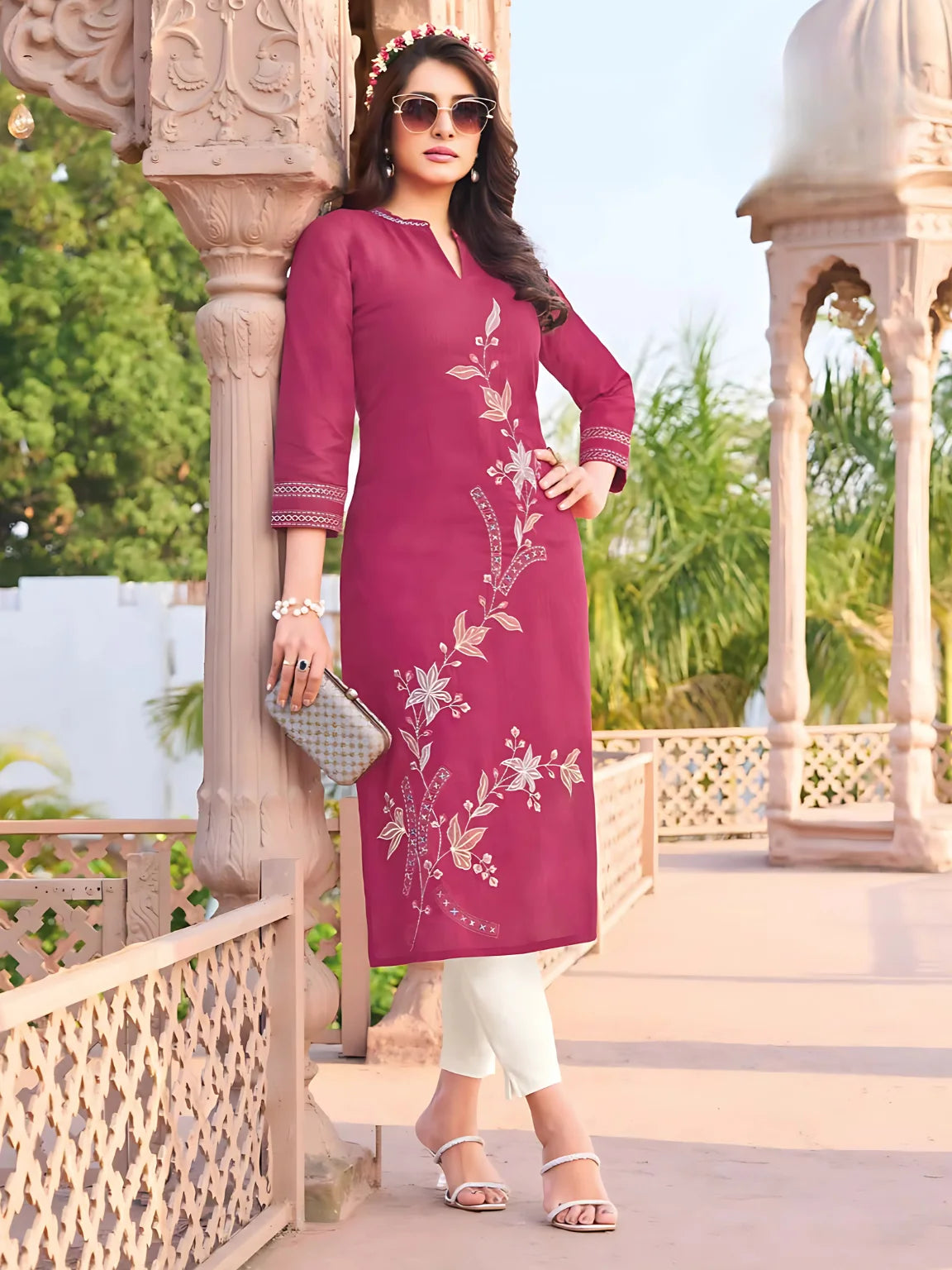 Crimson Charm Kurti