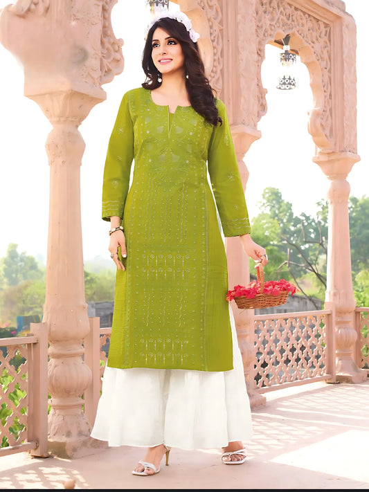 Olive Bloom Kurti