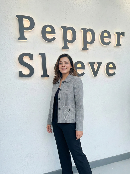 Classic Grey Plaid Button-Down Jacket